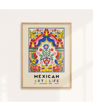 Affiche "Mexican art & life"