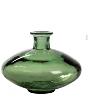 Vase vert en verre recyclé